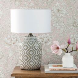 Casablanca Taupe Ceramic Table Lamp - thumbnail 1