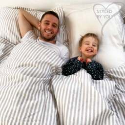 Petit Breton Stripe Bed Linen Set in Sand (Single Set) - thumbnail 5