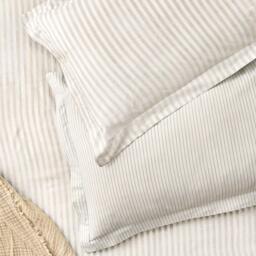 Petit Breton Stripe Bed Linen Set in Sand (Single Set) - thumbnail 2