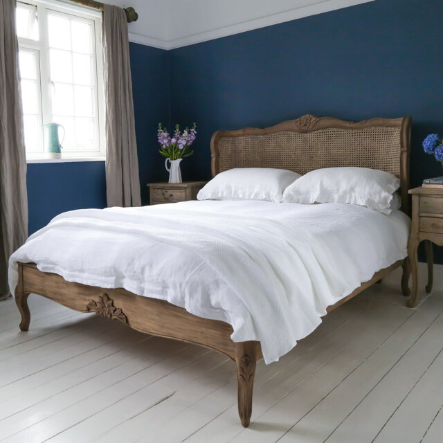 Chateauneuf Rustic Rattan French Bed (Super King Size)