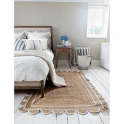 Sundar Scallop White Jute Rug - thumbnail 3