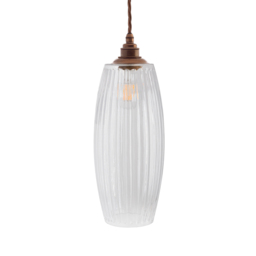 Henley Curve Fluted Glass Pendant Light - thumbnail 3