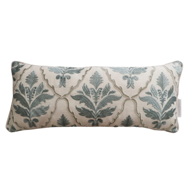 Embroidered Trellis Boudoir Cushion - image 1