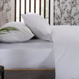 The Sleep 250 Sateen White Fitted Sheets and Pillowcases (King Fitted Sheet) - thumbnail 3