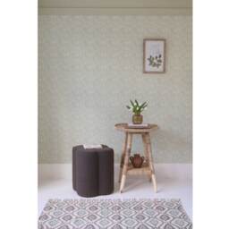 Green Trellis Block Printed Rug - thumbnail 4