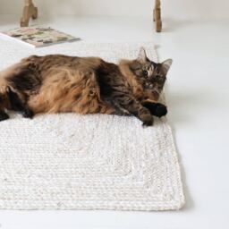 White Jute Rug - thumbnail 3