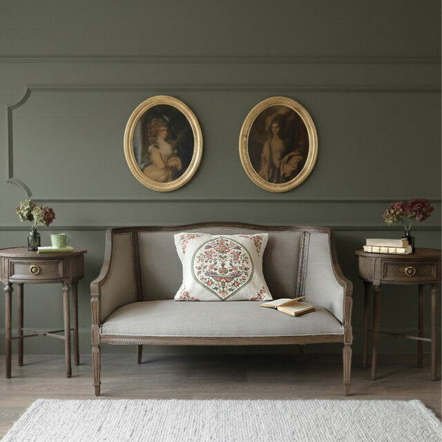 Gustavian Dark Sofa - image 1