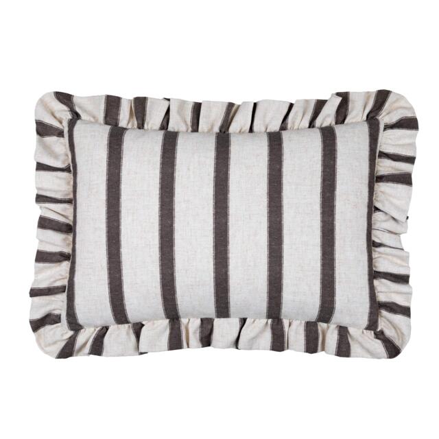 Cocoa and Cream Ruffle Cushion - image 1