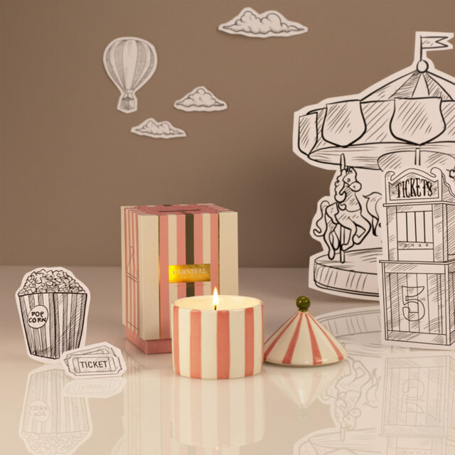 Fig & Neroli Striped Candle - image 1