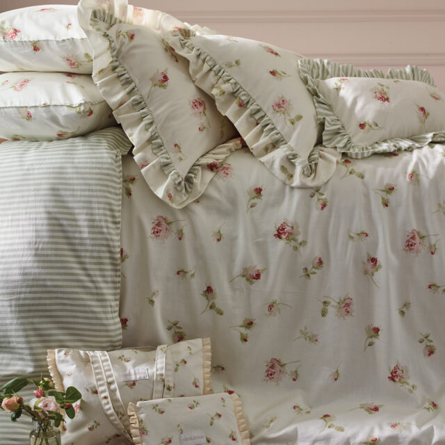Nostalgic Rose Bed Linen Set (Pair of Ruffle Pillowcases) - image 1