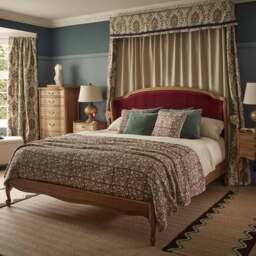 Love Story Cocoon Upholstered Bed in Berry Velvet (King Size Bed) - thumbnail 4