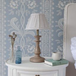 Petite Stripe Wooden Table Lamp - thumbnail 1
