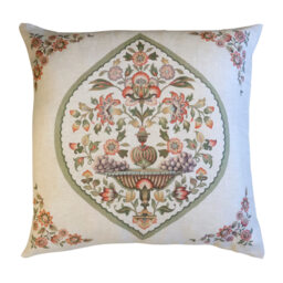 Trellis Buta Linen Cushion - thumbnail 1