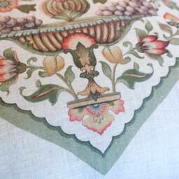 Trellis Buta Linen Cushion - thumbnail 3