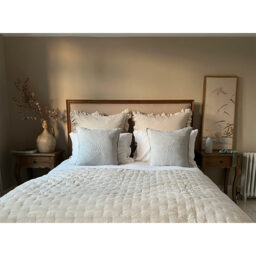 Peachskin Quilted Bedspread in Oatmeal - thumbnail 3