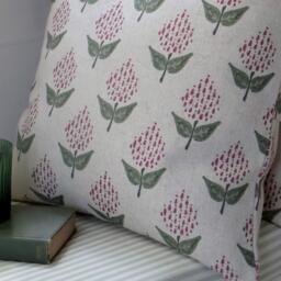 Handblock Floral Cushion - thumbnail 2