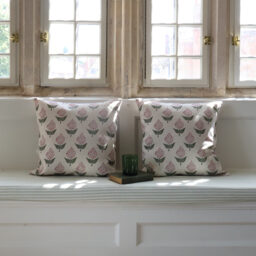 Handblock Floral Cushion - thumbnail 4