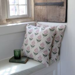 Handblock Floral Cushion - thumbnail 3