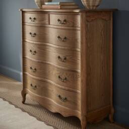 Love Story Curved 6-Drawer Oak Chest of Drawers - thumbnail 2