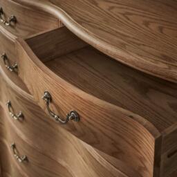 Love Story Curved 6-Drawer Oak Chest of Drawers - thumbnail 3