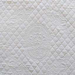 French White Cotton Quilted Bedspread & Pillow Sham Set - thumbnail 5
