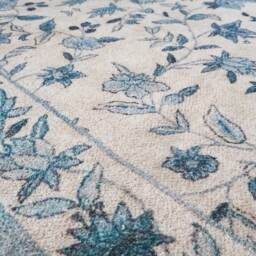 Delft Blue Floral Rug - thumbnail 4