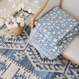 Heritage Handblock Floral Bedspread - thumbnail 3