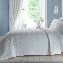 Joyous Jacquard White Bedspread