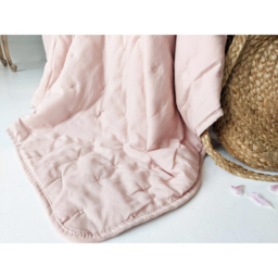Peachskin Quilted Bedspread in Petal Pink - thumbnail 3