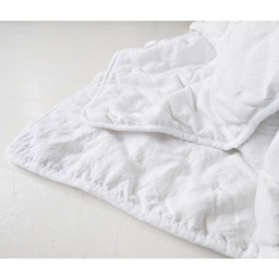 Peachskin Quilted Bedspread in Pearly White - thumbnail 4