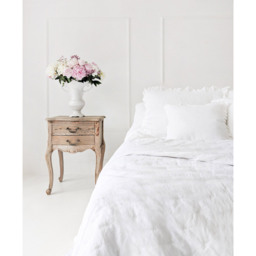 Peachskin Quilted Bedspread in Pearly White - thumbnail 5