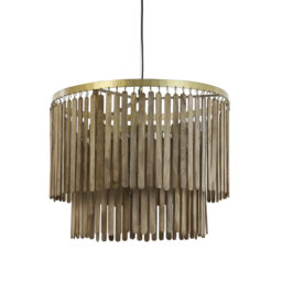 Large Wooden Chime Pendant Light