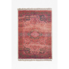 Large Recycled Crimson Cassis Rug Red