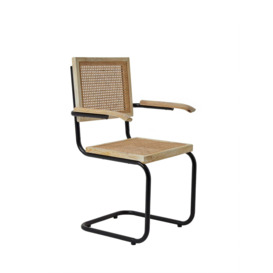 Rattan Office Desk Chair Natural Wood