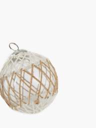 Roped Clear Orb Bauble Ornament Clear