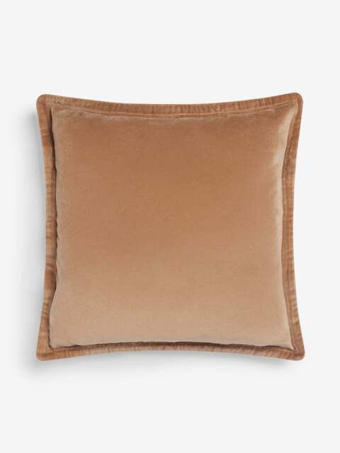 Washed Velvet Coffee Cushion Coffee