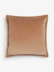 Washed Velvet Coffee Cushion Coffee