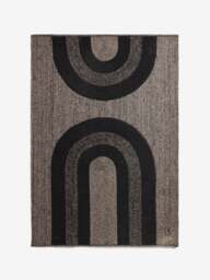 Large Swati Jute Rug Black/Grey