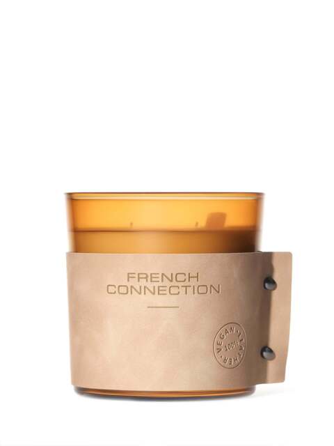 Bergamot and Amberwood Vegan Leather Candle Bergamot & Amberwood