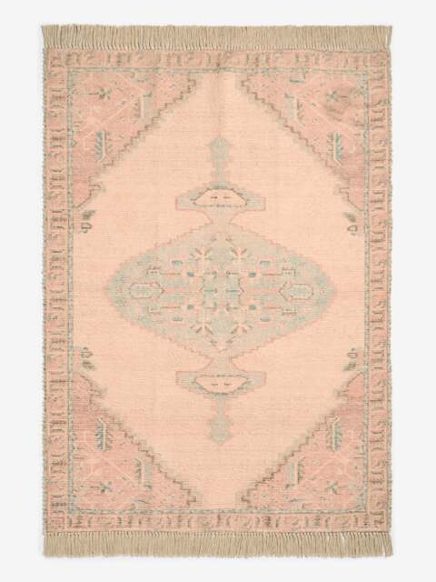 Medium Avanti Flatweave Rug Pale Pink