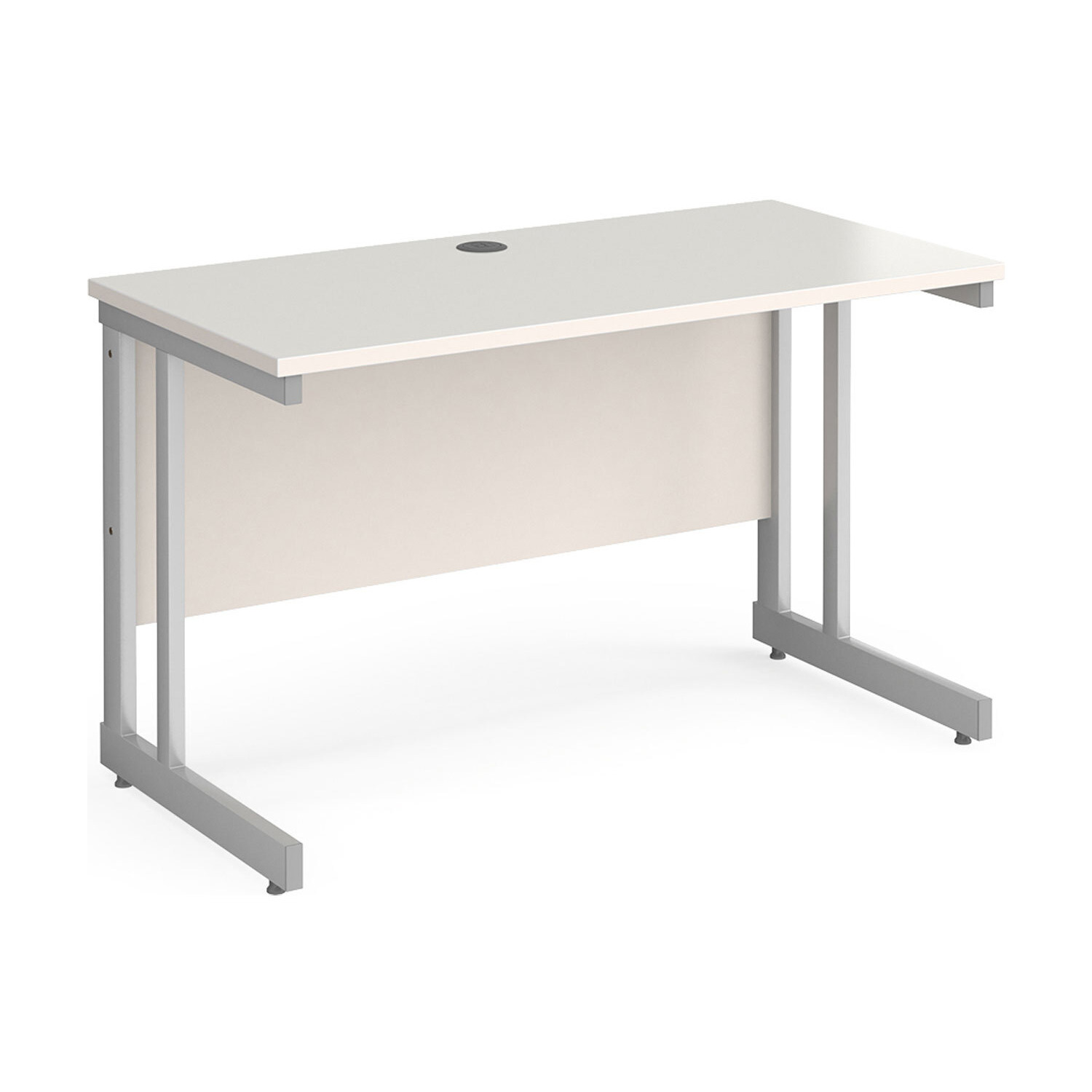 Tully II Narrow Rectangular Desk, 120wx60dx73h (cm), White