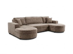 Belrosa Espresso U Shaped Sofa Bed with Storage