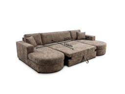 Belrosa Espresso U Shaped Sofa Bed with Storage - thumbnail 5