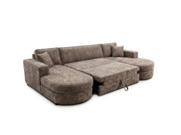 Belrosa Espresso U Shaped Sofa Bed with Storage - thumbnail 2