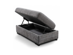 Chestnut Storage Footstool Enzo Fabric - thumbnail 7