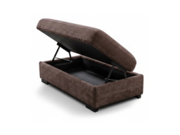 Chestnut Storage Footstool Enzo Fabric - thumbnail 5