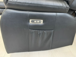 Vinson 3 Seater Electric Recliner Sofa  Black Aire Leather - thumbnail 9