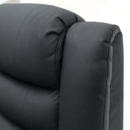 Sorrentino Recliner 3 Seater Sofa Black Aire Leather - thumbnail 5