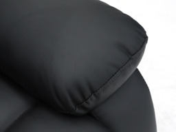 Sorrentino Recliner 3 Seater Sofa Black Aire Leather - thumbnail 4