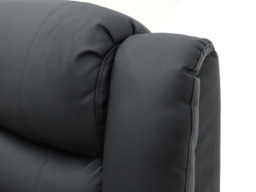 Sorrentino Recliner 3 Seater Sofa Black Aire Leather - thumbnail 5